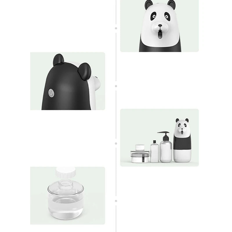 Automatic Touchless Infrared Soap Wash Sensor Panda Cartoon Liquid Foam Soap Dispenser for Office Home Hotel USB Charge