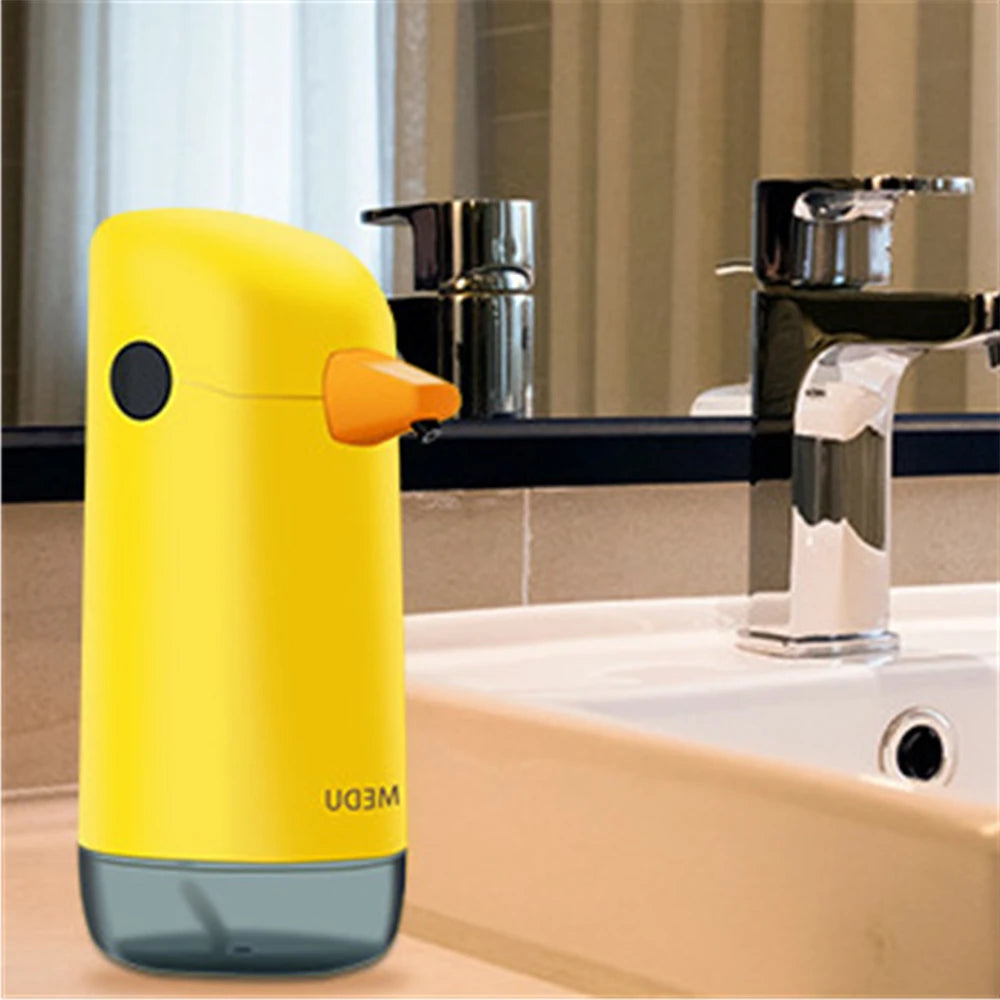 Children Auto Foam Soap Dispenser Little Yellow Duck Smart Sensor Liquid Soap Dispenser Touchless Hand Sanitizer for Bathroom